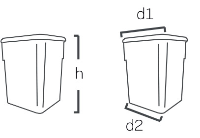 Square – shaped packaging pails